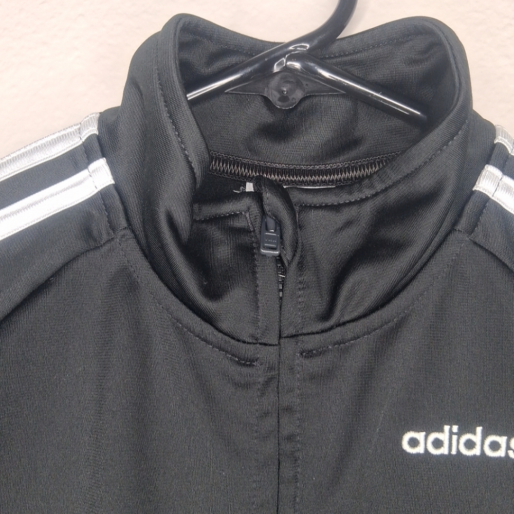 Adidas Black Kids Boys 6 Years Lightweight Jacket Pockets Classic Sporty School - Picture 6 of 13